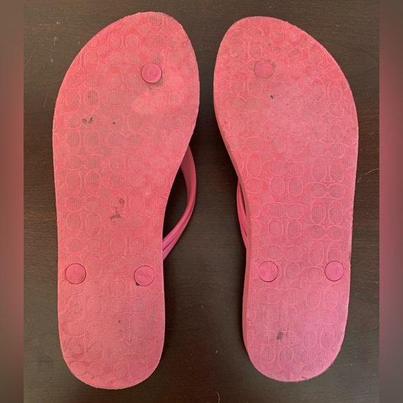 Coach Clementine Dahlia Pink Flip Flop Sandals - Picture 3 of 4